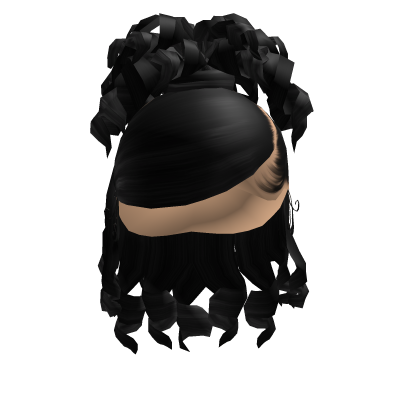 Curly Updo In Black Roblox item