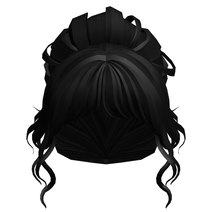 (꽃) Flower Messy Bun -  Black