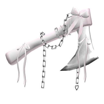 Goth Ribbon Chained Axe In Pink L