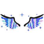 ⏳ RAINBOW ANIMATED Sparkling Wings With Stars