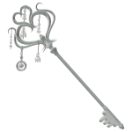 White Angle Heart Key
