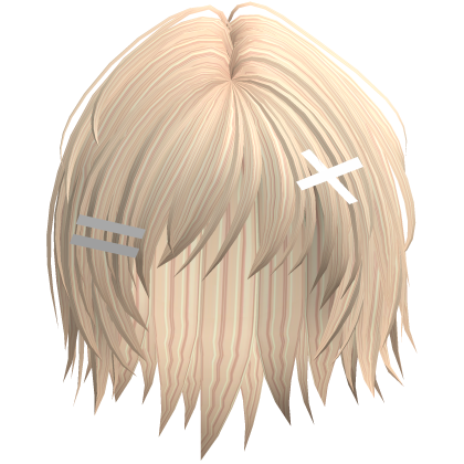Messy Anime Boy Hair With Clips (Light Blonde) Roblox item