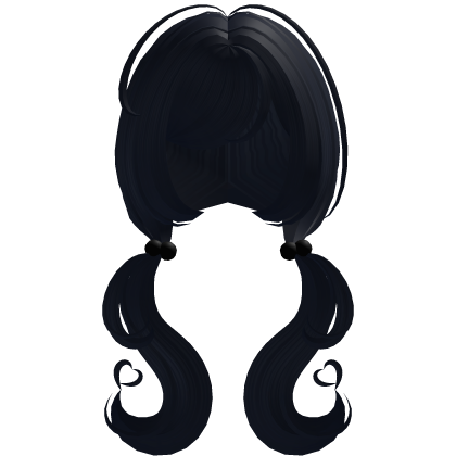 ♡ adorable heart moe pigtails in dark blue
