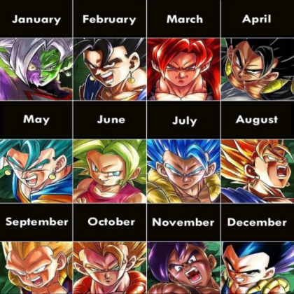 Dragon Ball legends Birth month Calendar Roblox decal