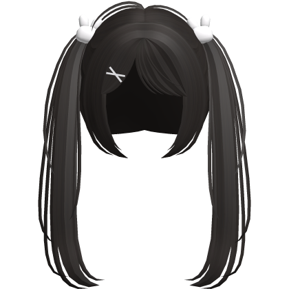 ♡ adorable dolly straight pigtails w bunny bobbles