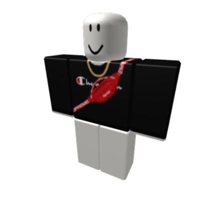 🔥 Black Champion Hoodie + Supreme Fannypack 🔥 Roblox decal