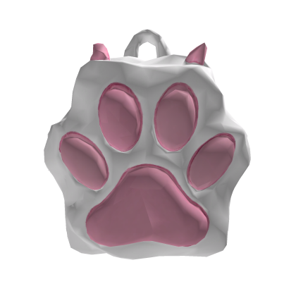 Cute paw cat backpack white kitten pink moe goth