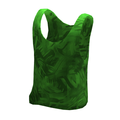 Summer Brush Pattern Tank Top | Green thumbnail