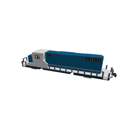 blue and white engine