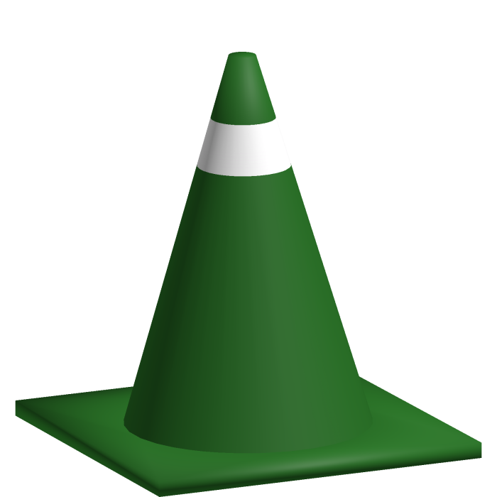 Green Traffic Cone