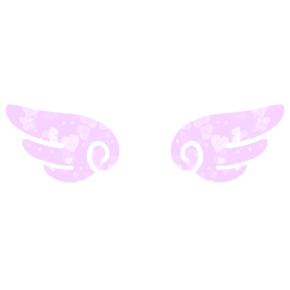 ♡ Cute Glowing Angel Chibi Wings Purple Hearts