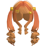 Caramel Orange Waffle Pigtail Curls