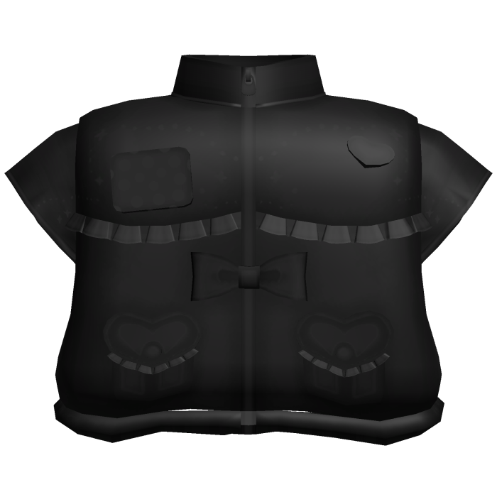 ♡ kawaii black collared jacket w kitty badge