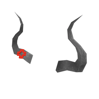 Silver horns with anger mark (PBR) Roblox item