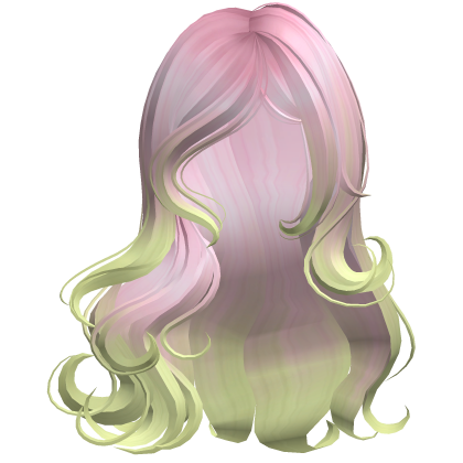 ♡ Silky Long Ethereal Waves (Pink & Green) Roblox item