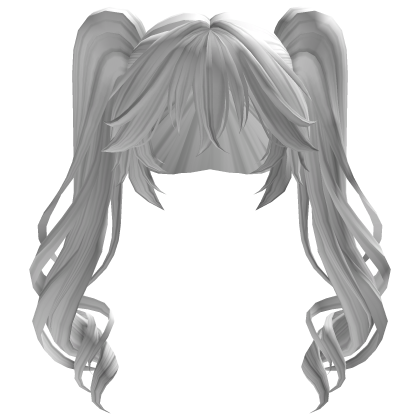 Long Curly Twintails in White Roblox item