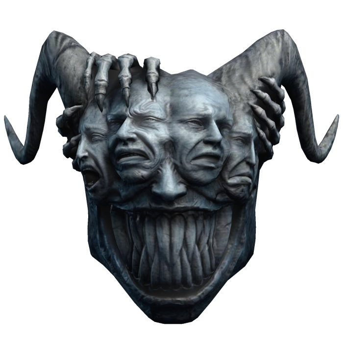 Horror Mask of Faces - Stone Blue