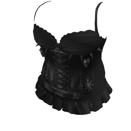Gothic Leather Top with skulls 