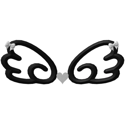 Little Angel Ribbon Wings - Black White Roblox item