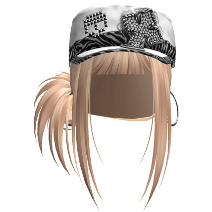 Gyaru Hair w/ Cap & Earrings