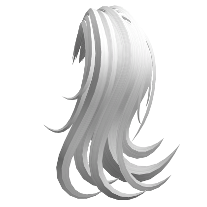 White Left Side Ponytail Extension Roblox item