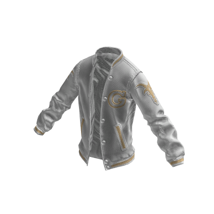 College Jacket | White Beige