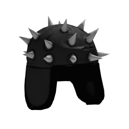 Y2K Black Spiked Trapper Hat 