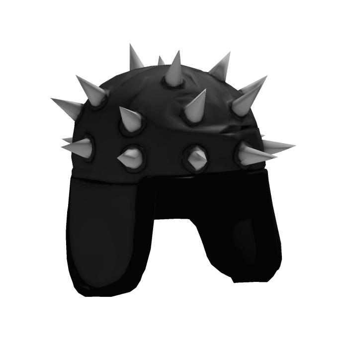 Y2K Black Spiked Trapper Hat 
