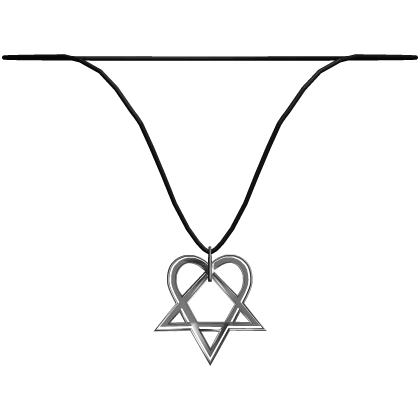 1.0 heartagram necklace in silver Roblox item