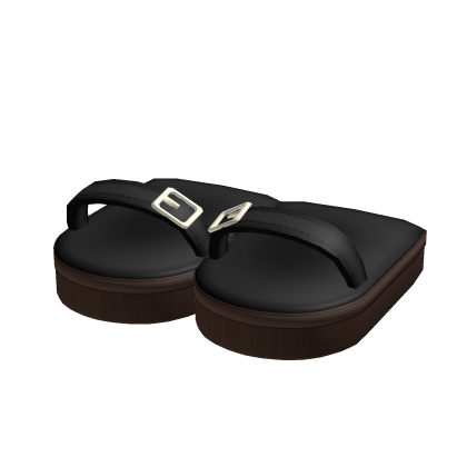 ♡ : black summer doll buckle platform sandals
