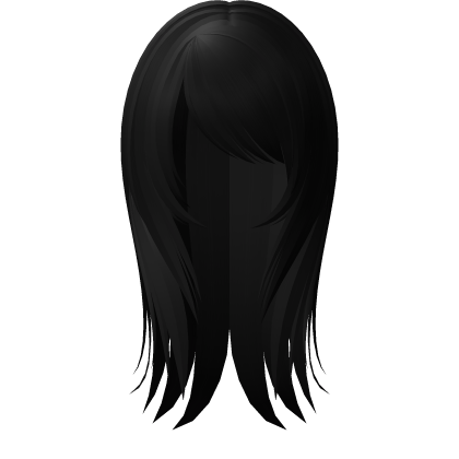 ☆ fatal emo doll messy straight hair black