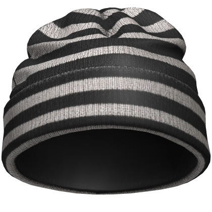 Black & White Striped Beanie