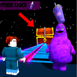 [FREE UGC!] 1% Win Glass Bridge Obby (Grimace)