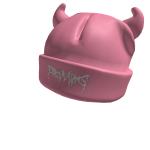 (Code: PinkHornUGC23) Pink Horn Beanie