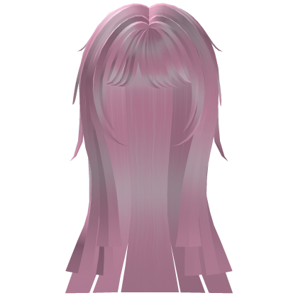 Long y2k emo vkei hime girl cut hair (Pink)