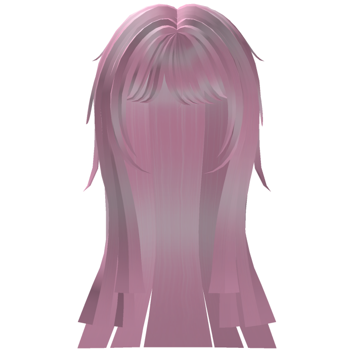 Long y2k emo vkei hime girl cut hair (Pink)