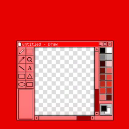 Red Retro PC Art Paint Computer Window Background