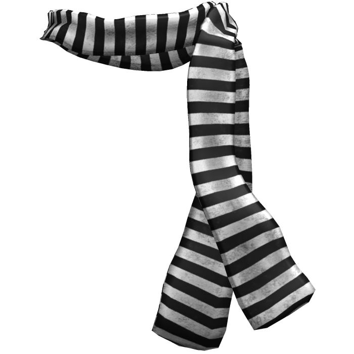 black & white striped vkei scarf (1.0)