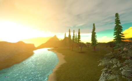 realistic river