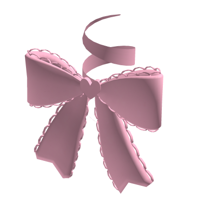 Pastel Pink Coquette Ribbon Bow (for Korblox)
