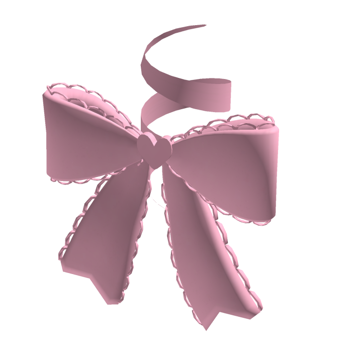 Pastel Pink Coquette Ribbon Bow (for Korblox)