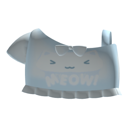 ♡‿ meow! kawaii ruffled blue off shoulder top