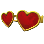 Gold Heart Glasses