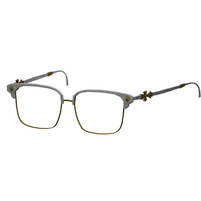 White Gold Y2K Glasses