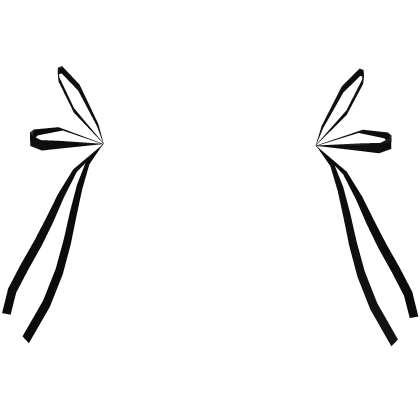 black flowing hair ribbons Roblox item