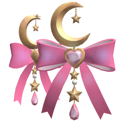 Pink Magical Celestial Earrings (Gold)