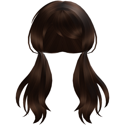  ‧ ˚ ♡ cute dark brown anime dollie twin pigtails Roblox item