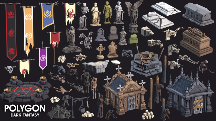 Polygon Dark Fantasy Props preview 4