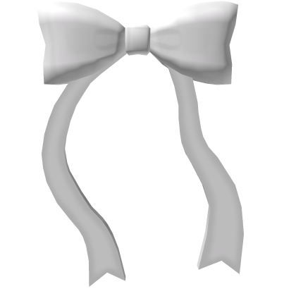 ♡ white kitten tail bow Roblox item