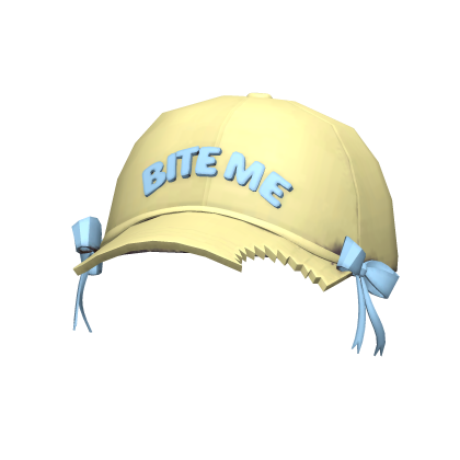 [NEW 🚨] "BITE ME" Cap with Bows in Yellow/Blue